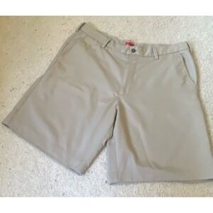 Men's IZOD Swing Flex Tan Flat Front- Golf Shorts-‎ Size  36-Extreamly Clean